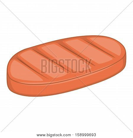 Meat cutlet icon. Cartoon illustration of meat cutlet vector icon for web