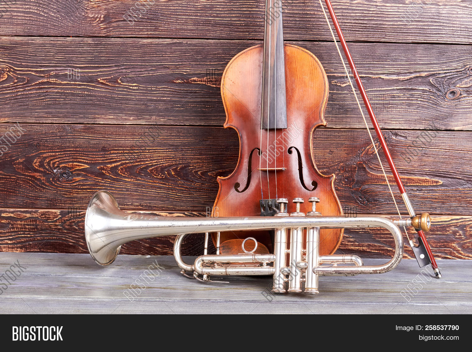 Trumpet Violin On Image & Photo (Free Trial) Bigstock