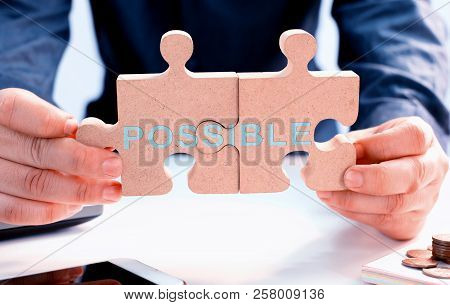 Personal Transformation For Bussiness Successful. Development And Improvement. Puzzle And Jigsaw.