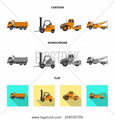 Isolated Object Of Build And Construction Icon. Set Of Build And Machinery Vector Icon For Stock.