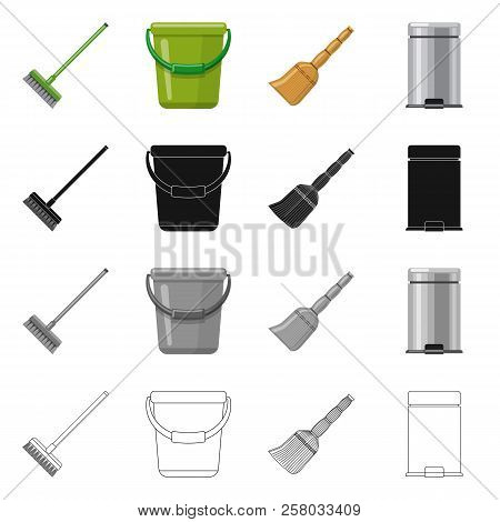 Vector Design Of Cleaning And Service Icon. Collection Of Cleaning And Household Vector Icon For Sto
