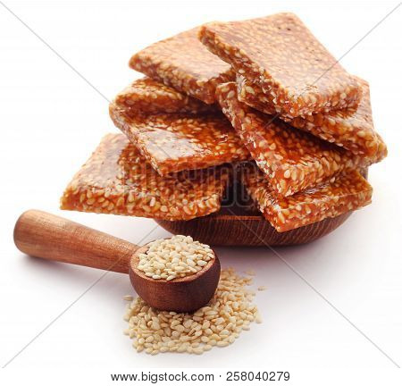 Sesame Caramel Candy Very Popular In Indian Subcontinent