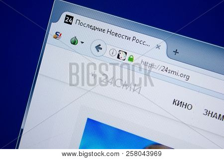 Ryazan, Russia - September 09, 2018: Homepage Of 24 Smi Website On The Display Of Pc, Url - 24smi.or