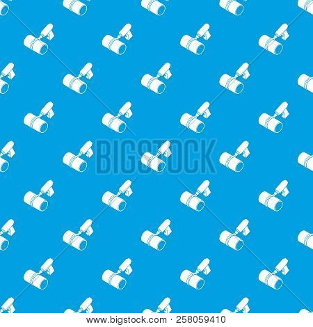 Welding Torch Cutting Pattern Seamless Blue Repeat For Any Use