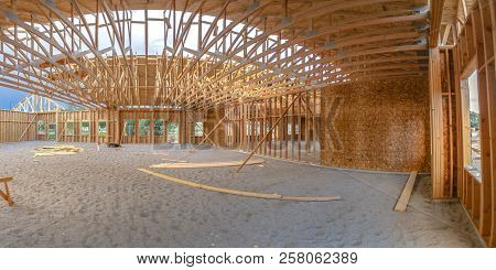 Fish Eye Builidng Interior Under Construction Pano