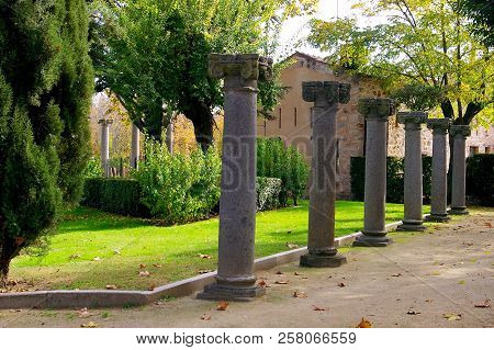 Roman Columns In Zamora, Castilla And Leon. Spain