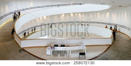 Bangkok, Thailand, 25 August 2018 : People Visit Art Exhibitions Of Photography At Bangkok Art And C