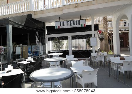 Playa Flamenca, Spain - 13 Sept 2018 :  Citrus Center Shops, Bars And Restaurants