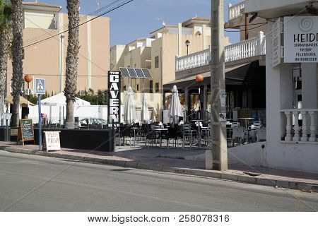 Playa Flamenca, Spain - 13 Sept 2018 :  Citrus Center Shops, Bars And Restaurants