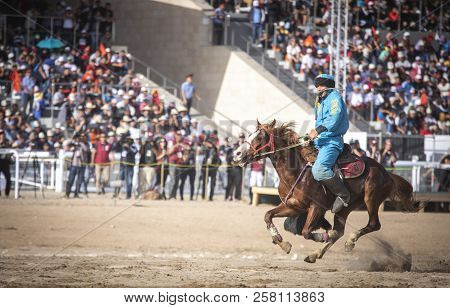 Lake Issyk-kul, Cholpon-ata, Kurgyzstan, 7th September 2018: Game Of Kok-boru During World Nomad Gam