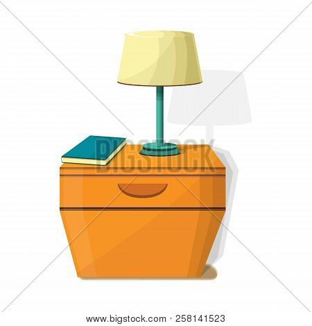 Night Stand Lamp Icon. Cartoon Of Night Stand Lamp Vector Icon For Web Design Isolated On White Back