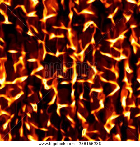 Blaze Fire Flame Texture Background. High-resolution Seamless Polygonal Round Geometry Cell Grid Mes