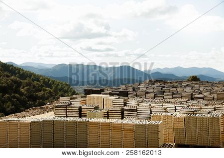 Mining Drilled Rock Core Yard - Morocco