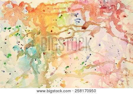 Abstract Design Watercolor Picture Painting Illustration Background