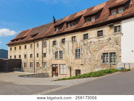 Einsiedeln, Switzerland - September 7, 2015: One Of The Buildings Of Einsiedeln Abbey. Einsiedeln Ab