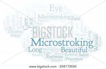Microstroking Word Cloud. Wordcloud Made With Text Only.