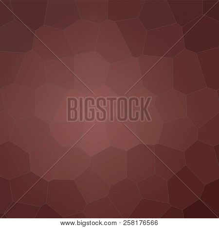 Abstract Illustration Of Square Acajou Big Hexagon Background, Digitally Generated