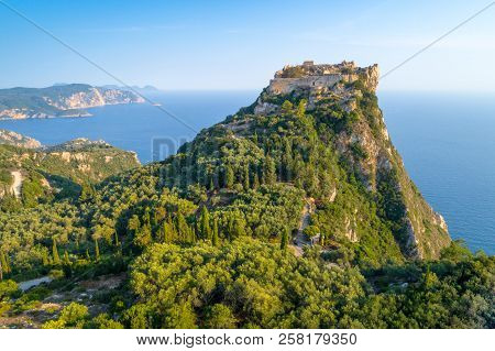 Old Ruins Of Angelokastro Fortress, Corfu Island, Greece