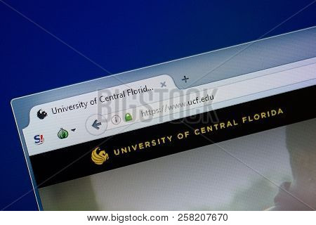 Ryazan, Russia - September 09, 2018: Homepage Of Ucf Website On The Display Of Pc, Url - Ucf.edu.