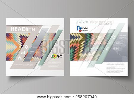 Business Templates For Square Design Brochure, Magazine, Flyer, Booklet. Leaflet Cover, Abstract Vec