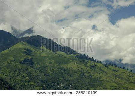 Village On A Hill In The Mountains