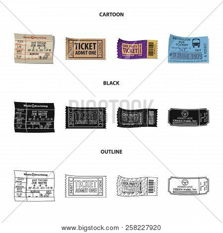 Vector Illustration Of Ticket And Admission Symbol. Set Of Ticket And Event Stock Vector Illustratio