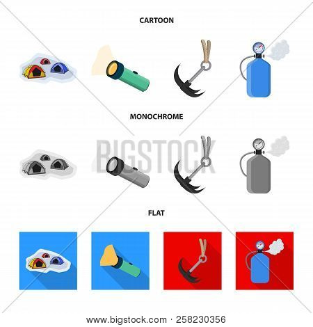 Isolated Object Of Mountaineering And Peak Icon. Collection Of Mountaineering And Camp Vector Icon F