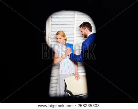 Boss Aggressive Threatening. Witness Of Crime In Office. If You Are Witness Of Rights Violation. Vie