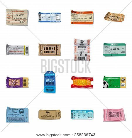 Vector Illustration Of Ticket And Admission Icon. Set Of Ticket And Event Stock Vector Illustration.