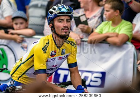 Ruzomberok, Slovakia - September 14: French Cyclist Julian Alaphilippe At Start Of Second Stage Of T