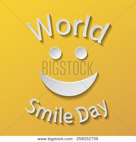 Flat Design Smiling Cartoon Sun Isolated On Blue Background.