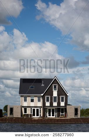 Housing development on the waterfont in Sneek, Friesland, the Netherlands