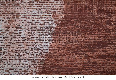 Old Red And White Brick Wall Texture Background