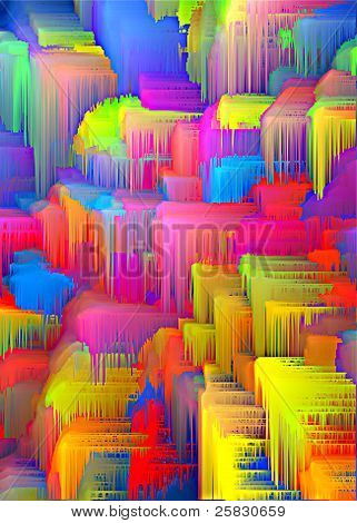 Aimless colore composizione astratta con uso A tratti e una sfocatura debole.