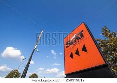 Belgrade, Serbia - September 10, 2018: Sixt Logo On Their Main Agency In Belgrade. Sixt Is A German 