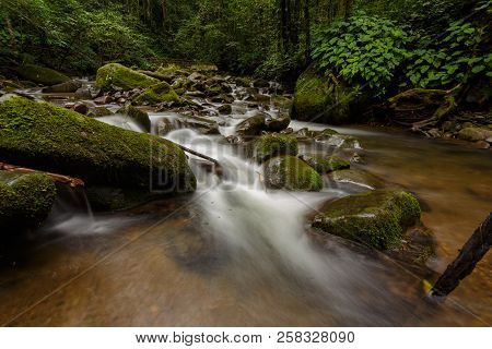 Deep Forest Waterfall Crocker Range Mahua Tambunan, Sabah,malaysia