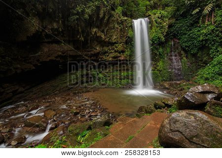 Deep Forest Waterfall Crocker Range Mahua Tambunan, Sabah,malaysia