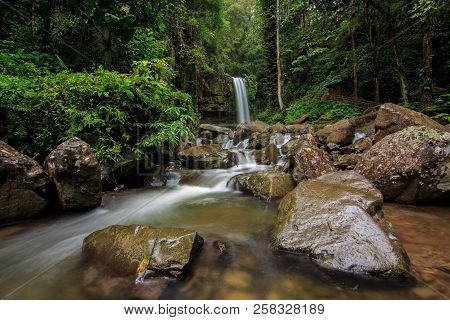 Deep Forest Waterfall Crocker Range Mahua Tambunan, Sabah,malaysia