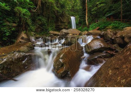 Deep Forest Waterfall Crocker Range Mahua Tambunan, Sabah,malaysia