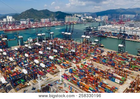 Kwai Tsing, Hong Kong 04 September 2018:- Kwai Tsing container terminal