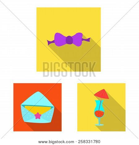 Vector Design Of Party And Birthday Icon. Set Of Party And Celebration Vector Icon For Stock.