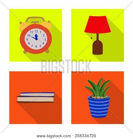 Vector Design Of Dreams And Night Logo. Set Of Dreams And Bedroom Stock Symbol For Web.