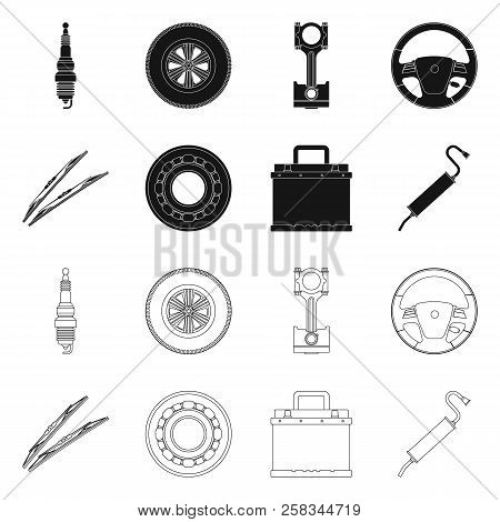 Vector Design Of Auto And Part Symbol. Collection Of Auto And Car Stock Vector Illustration.