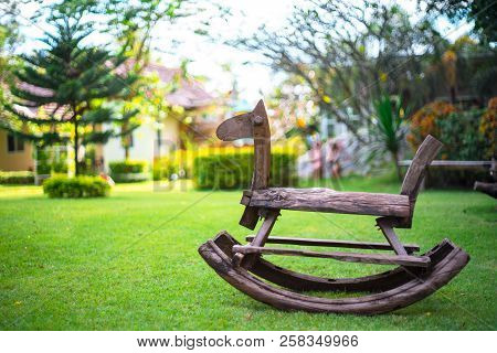 Wood Horse Waiting Someone To Ride Him