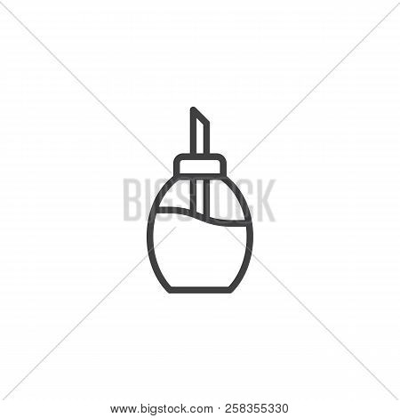Sugar Dispenser Outline Icon. Linear Style Sign For Mobile Concept And Web Design. Sugar Bottle Simp