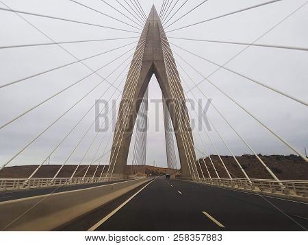 Mohamed 6 Bridge Over Oued Bouregreg Rabat Morocco.