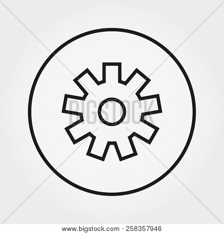 Gear. Building Kit. Toy. Vector. Icon. Line.