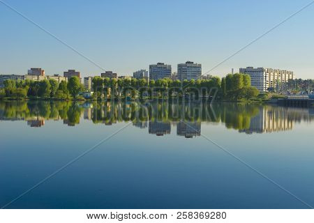 Windless Morning On The Lake In Minsk