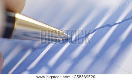 Background Image.businessman Making A Financial Report. Photo With Copy Space