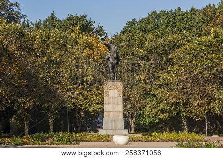 Almaty, Kazakhstan - September 15, 2018: Amangeldy Imanov In The Park Of Almaty City